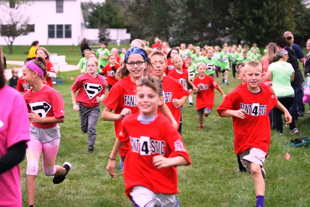 COURTESY PHOTO - The Herald. Fourth and Fifth grade students at Rockton Grade School enjoyed a friendly competition at the 2016 Rockton PTO Fun Run. 