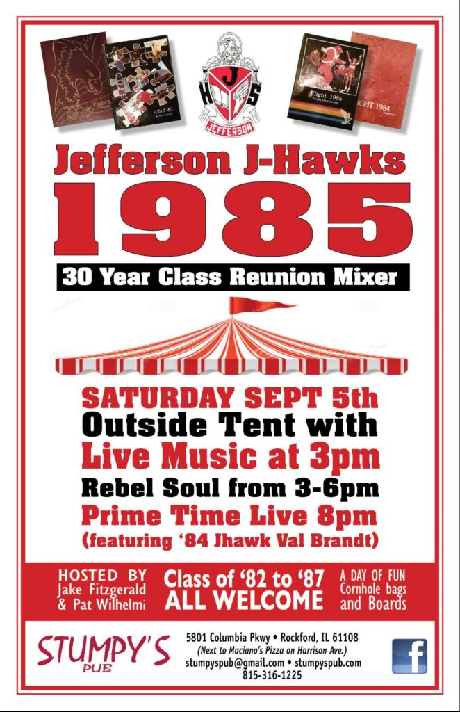 Jefferson High School announces 30 year reunion and alumni bash