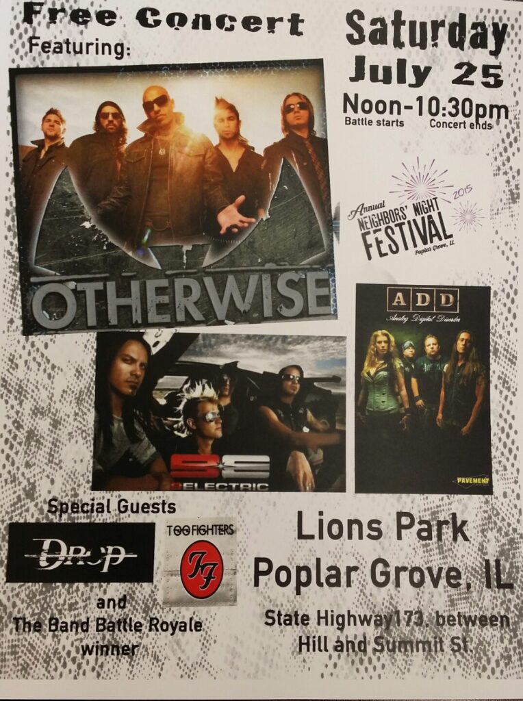 Poplar Grove Lions Club announces Neighbor’s Night free concerts