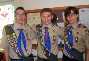 Three members of Boy Scout Troop 619 awarded Eagle Scout ranking