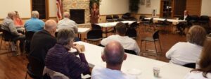 Michelle Courier hosts community meeting at Candlewick Lake