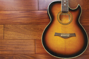 Acoustic Guitar on Wood