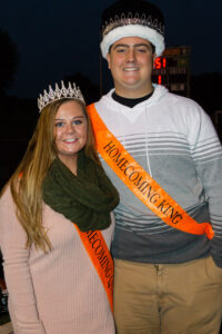 CHRIS ANDERSON PHOTO - The Journal Harlem 2016 Homecoming Queen and King Deanna Chandler and Logan Barger smiled for the camera before the start of the game against Belvidere on Sept. 30. 