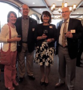 MARGARET DOWNING - PHOTO The Journal At a reception honoring this year’s visit from Swedish nursing students and their teachers Oct. 4 at Forest Hills Country Club were from left; Jo Ellen Born, Loves Park Mayor Darryl Lindberg, Lucretia Risin and Mike Born.