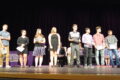 ANNE EICKSTADT PHOTO Belvidere Daily Republican
	The 2017/18 All Conference Team athletes gathered on the stage to receive a standing ovation during Belvidere High School’s All-Sports Awards Night.