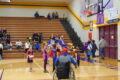 ANNE EICKSTADT PHOTO Belvidere Daily Republican
	The Harlem Wizards encourage the kids to come onto the court before the game to shoot baskets, spin balls, and enjoy their tricks.