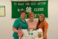 ANNE EICKSTADT PHOTO Belvidere Daily Republican
	Melissa Irwin, Charlotte Kennedy, and Serenity Brockman are pleased with the yarn donated by the 4-H to assist in the Lapghans for Veterans project. 
www.sgtpslapghans.org
