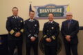 ANNE EICKSTADT PHOTO Belvidere Daily Republican
	Chief Al Hyser, Lieutenant Chris Letourneau, Captain Shawn Schadle, and Mayor Mike Chamberlain at the Belvidere Fire Dept. promotion ceremony.