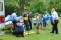 Kids flocked to the firefighters after the water safety/rescue discussion to find out more.