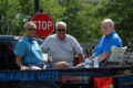 ANNE EICKSTADT PHOTO Belvidere Daily Republican
	Former Police Chief Bob Bowley, former Police Chief Jan Noble, and former Fire Chief Dave Worrell received a standing ovation from the crowds as they passed by in the Heritage Days parade.
