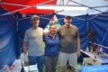 COURTESY PHOTO Belvidere Daily Republican
	VACBC Assistant Superintendent Elizabeth Carville stands with booth volunteers Greg Novak on the left on Tom Minton on the right during the recent Boone County Fair.