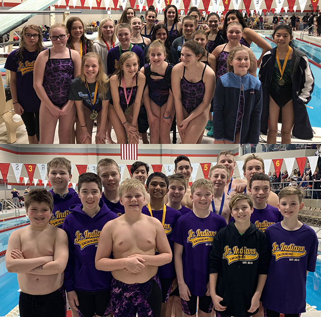 JR Indians Swimmers Repeat as Conference Championships