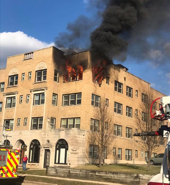 Rockford Fire Battles Blaze at Downtown Apartment Building