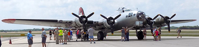 The WWII B-17 Bomber At Chicago/Rockford International Airport