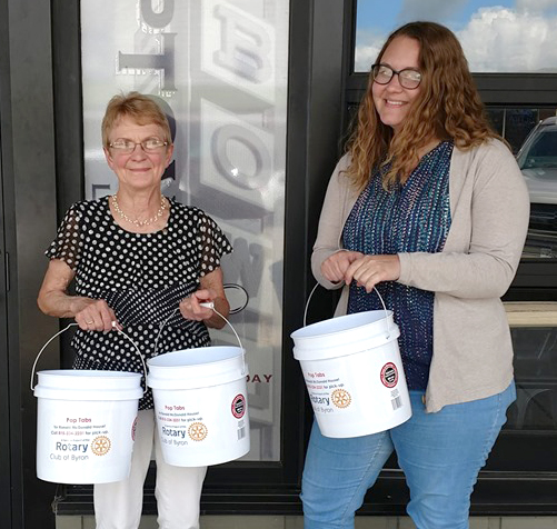 Byron Rotary collecting can tabs for kids