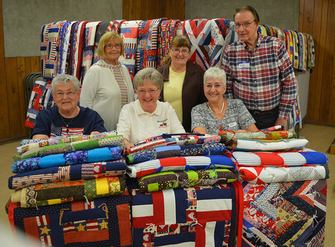Threads and Treads donates 70 quilts to veterans