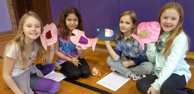 Young authors study, present ‘The Rainbow Fish’