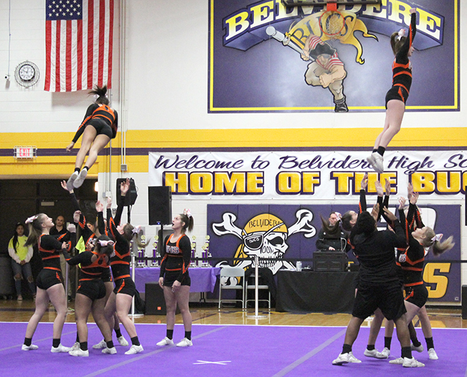 Harlem competitive cheer dominates Belvidere Winter Classic