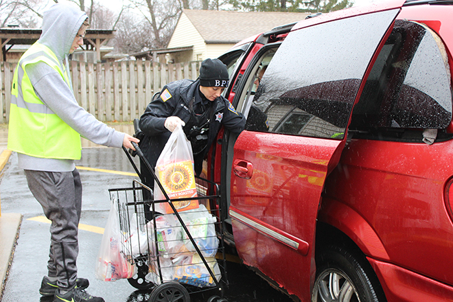 B-1 Food Pantry does drive-through