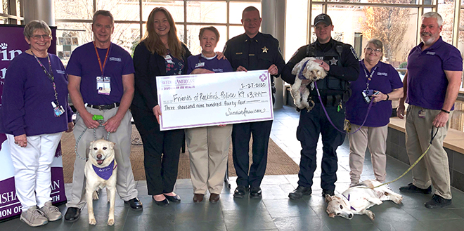 SwedishAmerican Caring Canines Therapy Dog Program makes donation to Rockford Police K-9 Unit