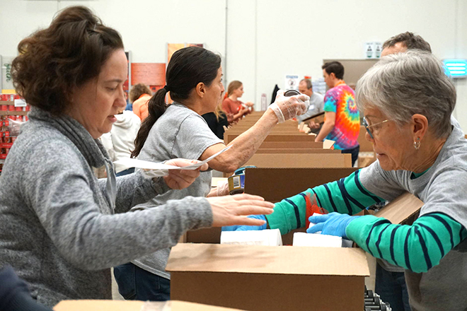 Coronavirus Relief Emergency Food Boxes Packing Event