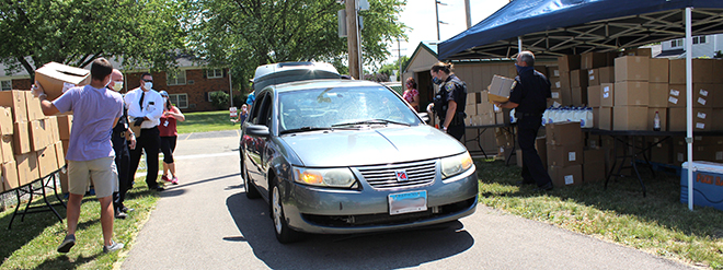 Belvidere Police Department sponsors mobile food pantry at General Mills Park