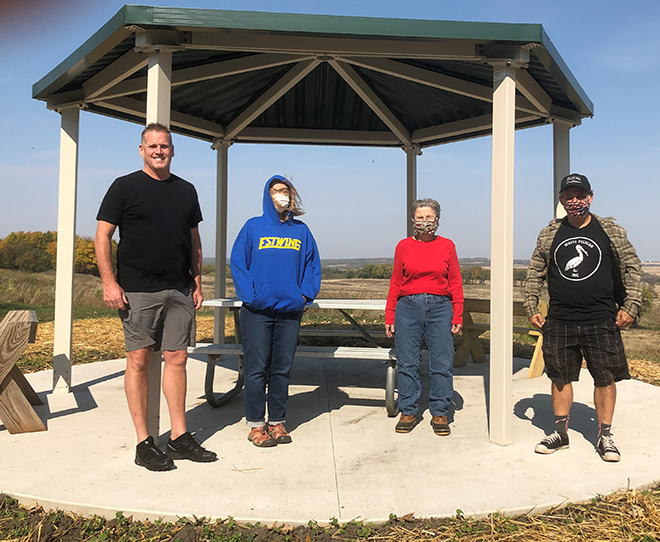 New Mike McNett Memorial Shelter at Bald Hill Prairie Preserve