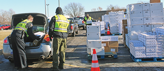 BPD’s final food bank of 2020 braves chilly weather