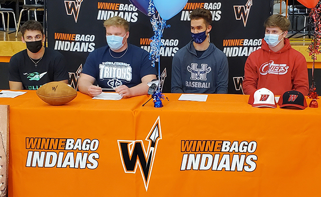 Four Winnebago athletics sign letters of intent