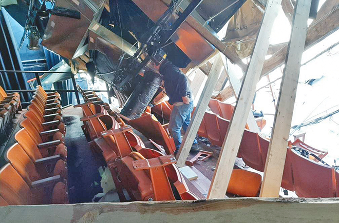 Pec Playhouse suffers roof collapse from snow