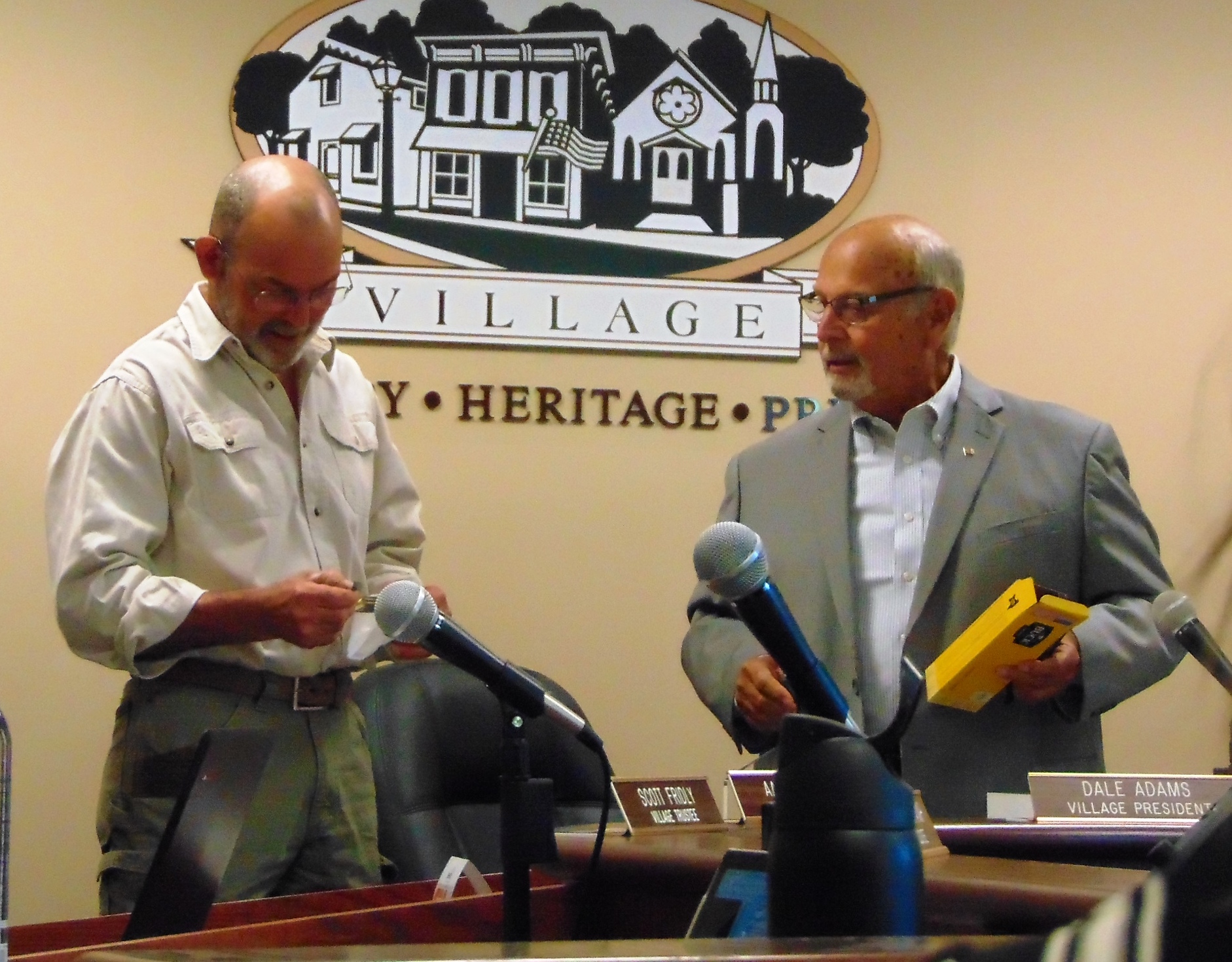 Outgoing Rockton Village President, Trustees recognized for years of service