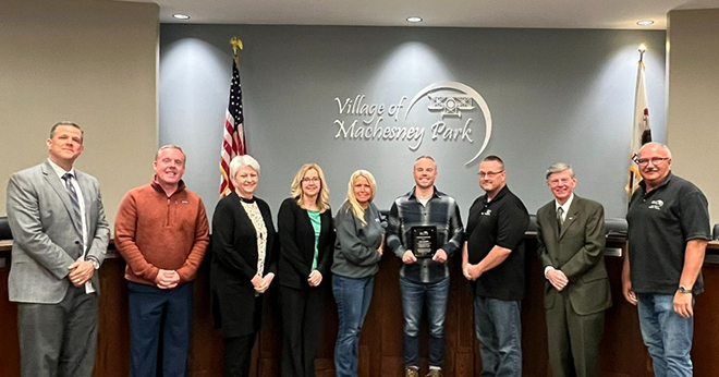 Village Trustee honored for years of service to Machesney Park         