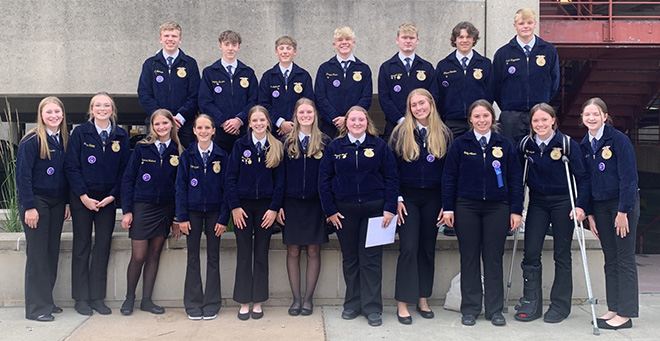 Pecatonica FFA honored at state convention