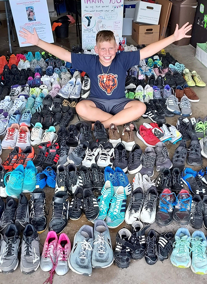 National Jr. Honor Society applicant collects 170 pairs of Second Chance Sports Shoes