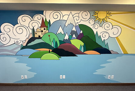 COURTESY PHOTO Belvidere Republican
   Artist and Belvidere native Brett Whitacre has created a mural, shown here, and artwork to brighten up the Children’s Department at the Ida Public Library.