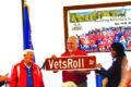 COURTESY PHOTO The Journal
	Mark Finnegan received an honorary sign marking the renaming of part of Henry Ave. in Beloit becoming Vets Roll Dr.