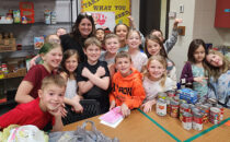 SUBMITTED PHOTO Tempo
	In February and March of this year, Mary Morgan Elementary School second graders held a food drive for Byron Schools Food Pantry. Mrs. Hull’s second grade class, pictured here, were participants.