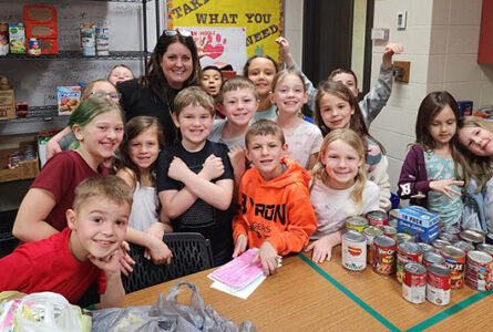 SUBMITTED PHOTO Tempo
	In February and March of this year, Mary Morgan Elementary School second graders held a food drive for Byron Schools Food Pantry. Mrs. Hull’s second grade class, pictured here, were participants.