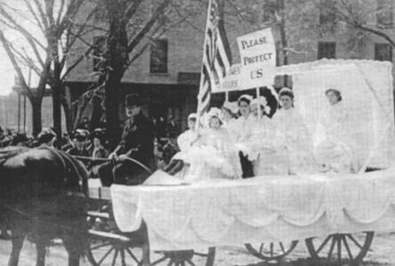 COURTESY PHOTO Belvidere Republican
   1910 Temperance Demonstration for Belvidere to be a Dry City.