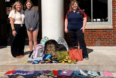 SUBMITTED PHOTO Tempo
	School supplies were donated to OCUSD 220 for homeless youth in the district. From left: Shannon Cremeens, Assistant Principal of Oregon Jr./Sr. High School and the district homeless liaison; Lydia Sherburne, Leaf River Soaring Eagles 4-H member and project leader; and Jodi Baumgartner, Extension 4-H Program Coordinator.