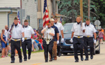 MARIANNE MUELLER PHOTO The Herald
	The Rockton American Legion started off the parade with a 21-gun salute.