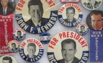 SUBMITTED PHOTO Tempo
	The Byron Museum of History is currently exhibiting a display of historical political buttons, tokens, and pins on loan from community member Steve Jones.