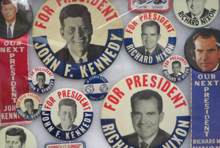 SUBMITTED PHOTO Tempo
	The Byron Museum of History is currently exhibiting a display of historical political buttons, tokens, and pins on loan from community member Steve Jones.