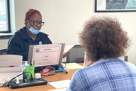 SUBMITTED PHOTO The Gazette
	FEMA Applicant Services Specialists help homeowners and renters apply for assistance, upload documentation, check the status of their application and answer questions at the Disaster Recovery Center in Rockford.