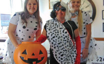 MARIANNE MUELLER PHOTOS The Herald
	Diana Weiser, dressed as Cruella Deville, of DeeDees Coffee and Décor and her employees donned 101 Dalmatian costumes.