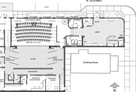 SUBMITTED IMAGE The Gazette
	The proposed architectural plan for the new Pec Playhouse Theatre.