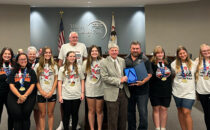 VILLLAGE OF MACHESNEY PARK PHOTO The Journal
	Harlem High School’s Girls Bowling Team is pictured July 21 as members were recognized for winning a 7th National Championship!